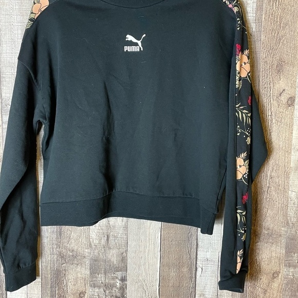 PUMA Floral Trend All Over Crop Crew Sweatshirt - Picture 6 of 7